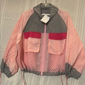 Stylish Pink and Gray Women's Jacket